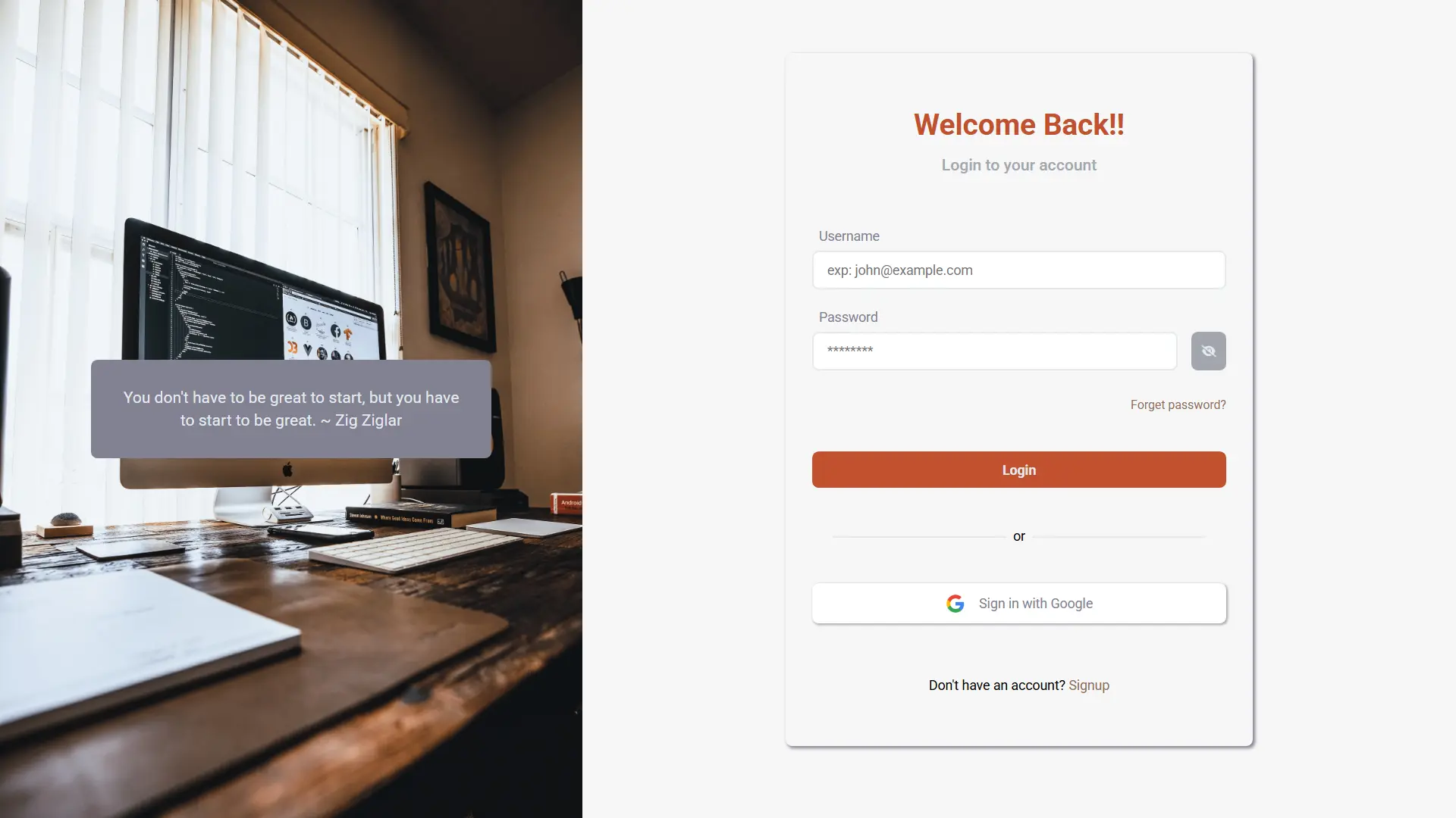 Login Page