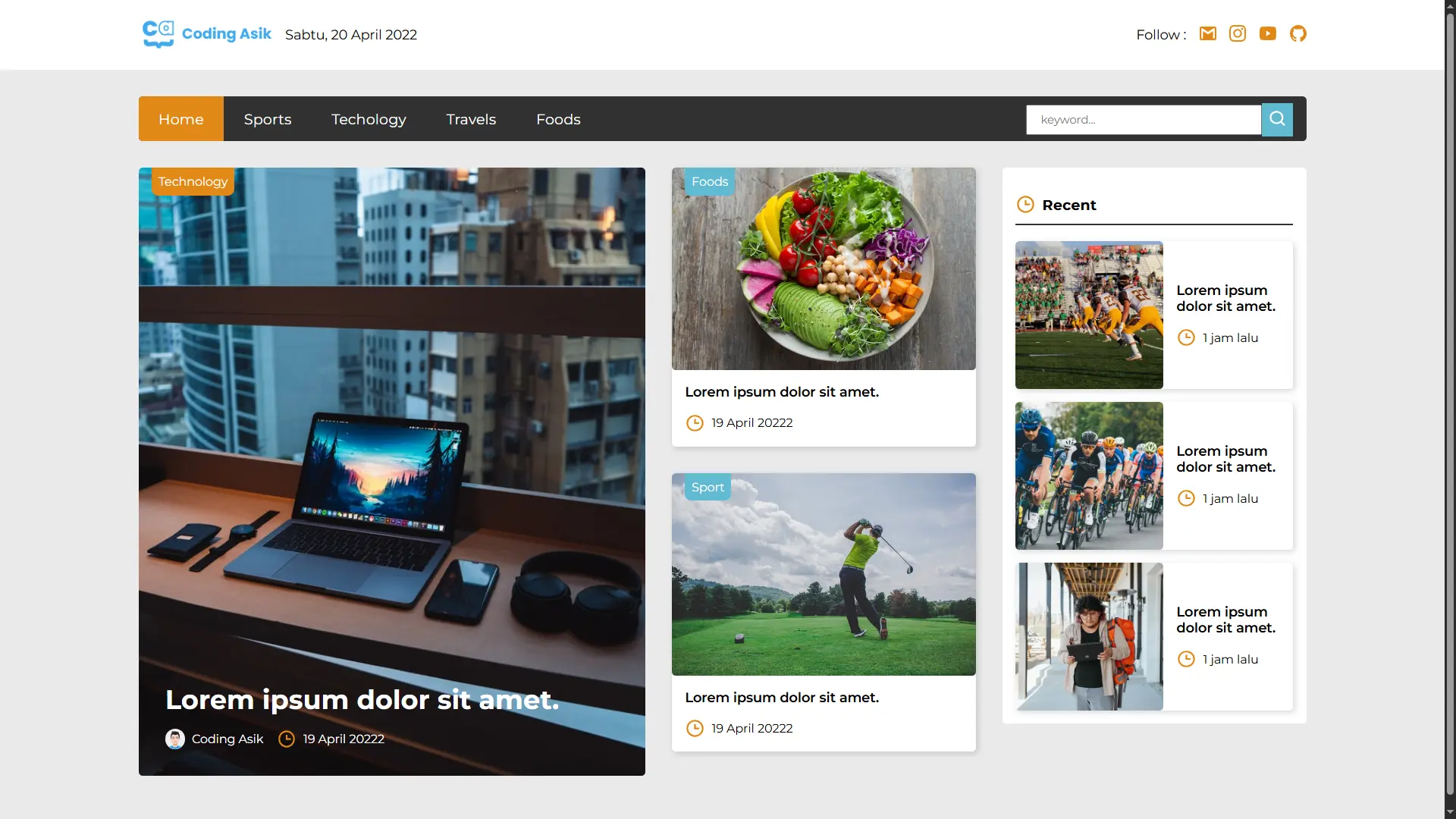 News Hero Page