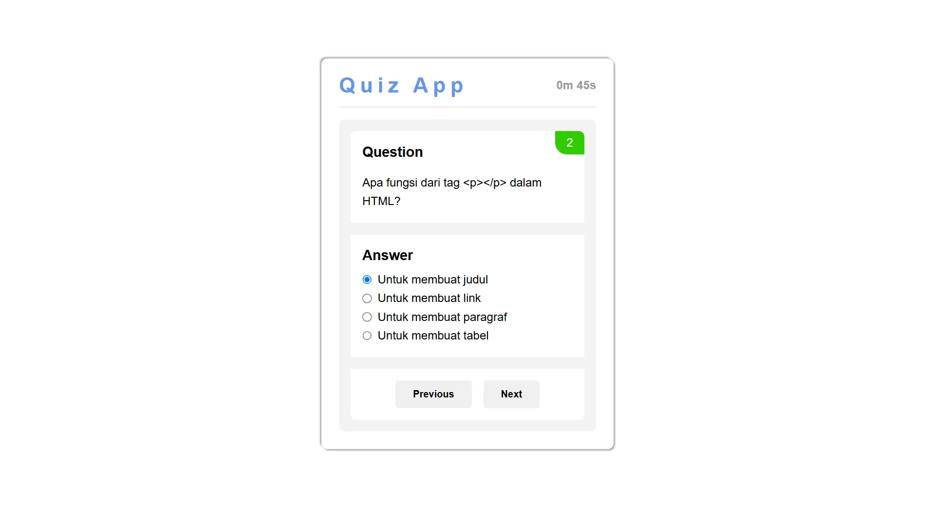 Quiz App
