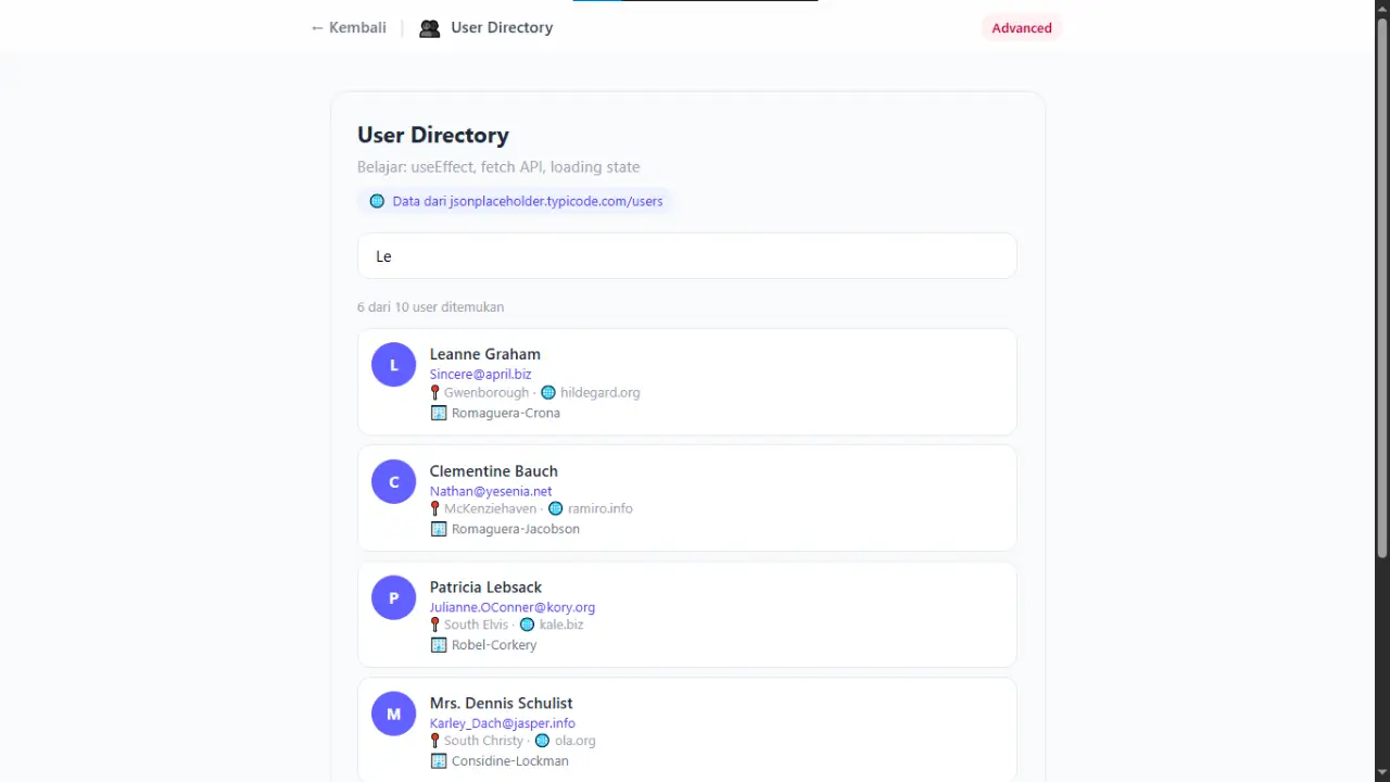 User Directory
